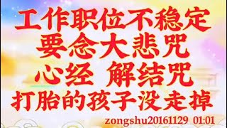 卢台长开示：工作职位不稳定，要念大悲咒、心经、解结咒；打胎的孩子没走掉zongshu20161129  01:01