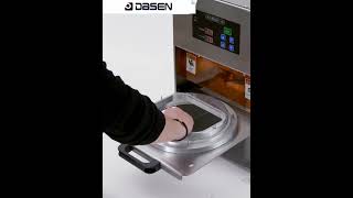 Aluminum foil tray sealing machine, easy to operate, favorable price  #food #foodpackagingmachine