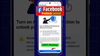 turn on advanced protection to unlock your account facebook | two factor authentication