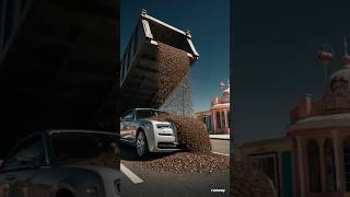 🚛Rolls-Royce Buried in Chocolate satisfying h #ai #rollsroyce #aicreativity #satisfyingvideo #luxury