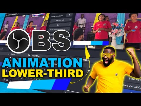 HOW TO CREATE ANIMATION LOWER-THIRD TV OVERLY ON OBS  ||  For streaming Live #obstutorials