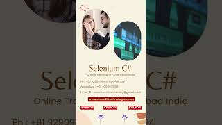Selenium C# Online Training In Hyderabad India, Online Selenium C# Training,Selenium C# Online Class