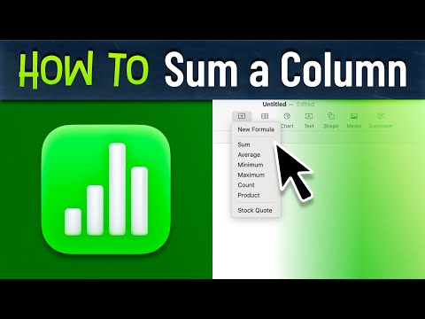 How to Sum a Column Fast in Apple Numbers – Quick Tutorial