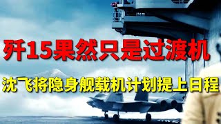 歼15果然只是过渡，沈飞将隐身舰载机计划提上日程，中型机是首选【强国军事】