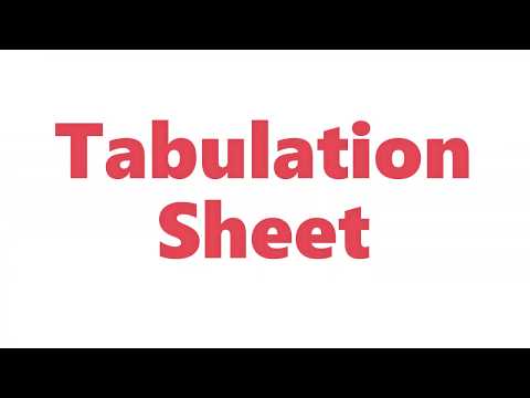 Run Your School Tabulation Sheet