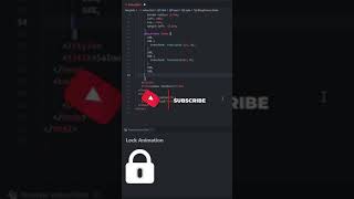 Lock Animation HTML and CSS tutorial for beginners using VSCode IDE #shorts #coding
