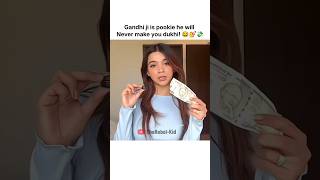 Apoorva loves GANDHI JI 😂💸💖 #funny #apoorvamukhija #therebelkid #shortsfeed #shorts #money #luxury