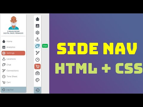 How to create a dashboard side navbar with HTML and CSS only.