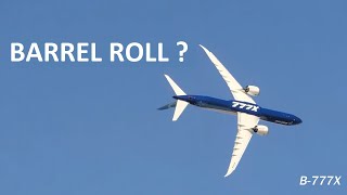 Boeing 777X Makes almost a barrel roll at Airshow Debut At Dubai 2021 #Dubai