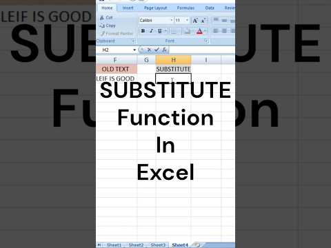 SUBSTITUTE Function In Excel 🤣😱😱  #excel #excelformula