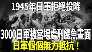 1945年日軍拒絕投降，3000日軍被當場處刑餵魚真實畫面，日軍個個無力抵抗！