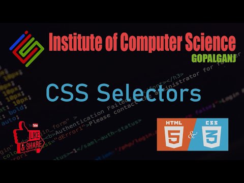CSS Selectors in Advance HTML and CSS3 Tutorial in Hindi