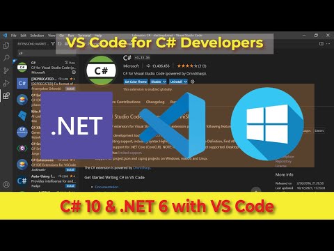 Setting Up C# 10 .NET 6 with VS Code | How to Set Up C# in Visual Studio Code | 2022 | IAmUmair