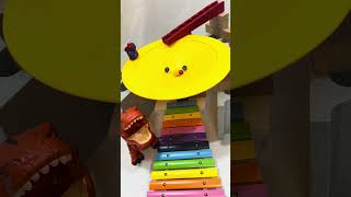 知育玩具☆HABAイエローサークル+赤いくねくねスロープ+レインボー木琴④ #ピタゴラスイッチ #marblerun #toys