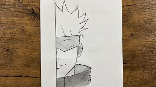 How to draw gojo satoru easy for beginners | How to draw gojo easy steps