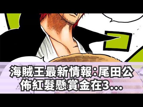 海賊王最新情報：尾田公佈紅髮懸賞金在30億以內，實力與大將持平