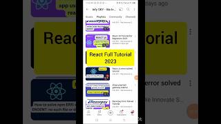 React Full Tutorial 2023 #shorts #short #infysky #reactjs #razorpay #coding #codewithharry