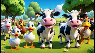 Cows Go Moo and Ducks Go Quack | Fun Animal Song for Kids | Cute Nursery Rhyme for Toddlers