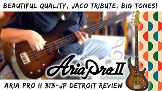 Aria Pro II 313-JP Detroit // Fretless Bass Guitar Review