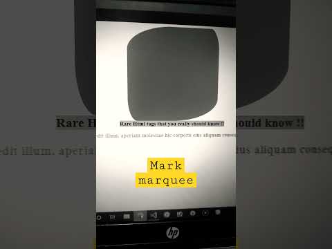 Rare html tags that you must know ||#html #facts #rare #htmltags