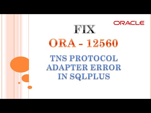 FIX ORA-12560 TNS protocol adapter error in sqlplus