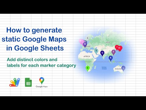 How to generate static Google Maps in Google Sheets - Add distinct colours and labels to markers