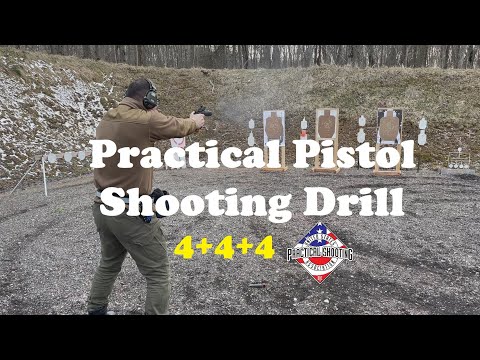Practical Pistol Shooting Drill - Three (3) Targets at 12 Yards - 4+4 Reload +4 - USPSA, IPDA, IPSC