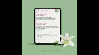 Wedding Itinerary I Bespoke wedding stationery I Tropical theme invite I Destination wedding guide
