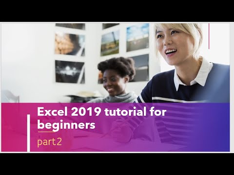 Excel 2019 tutorial for beginners(part2)