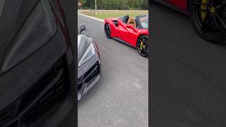 REC8IL Z06 vs stock FERRARI 488  #c8corvettez06 #ferrari #488 #race #racing #racecar #supercars