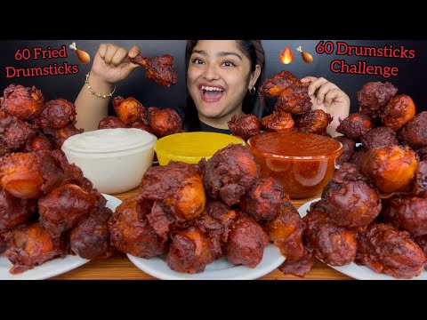 60 SPICY CHICKEN DRUMSTICKS EATING CHALLENGE | FRIED CHICKEN DRUMSTICKS EATING CHALLENGE | MUKBANG