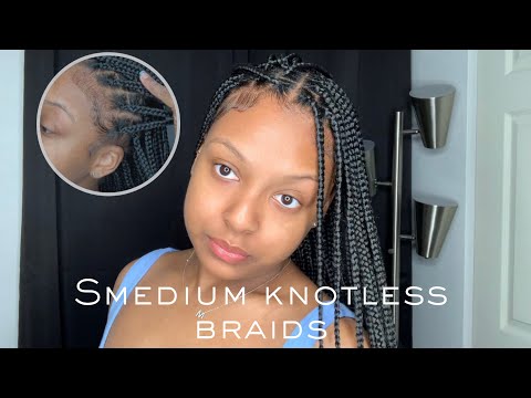 DO MY HAIR WITH ME (Smedium Knotless Braids)