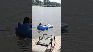 Float on!  #motorizedfloat #lake #floating #summerfun #lakeliving