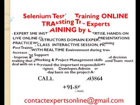Selenium Testing Online Training and Support