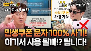 절대 클릭 금지! 민생회복 소비쿠폰 사칭 피싱 사기 주의보 #다이소 된다고?