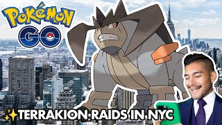 Terrakion Raids in Pokemon Go! - New York City Live Manhattan - July 14th, 2025