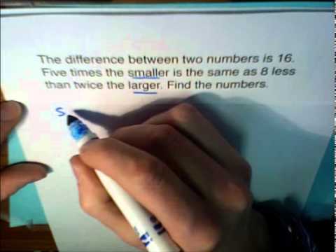 Setting up Word Problem with System of Equations (1 of 3) ... MathWOEs