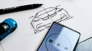 BMW SKETCH in 45 SECONDS! #shorts #cardesign #bmw