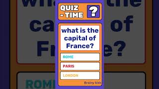 Think Fast! ⏳ Answer Before Time Runs Out! 🏅#brainykids  #quiz #brainboost #game