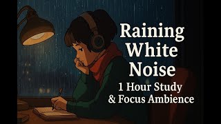 Raining White Noise – 1 Hour Study & Focus Ambience