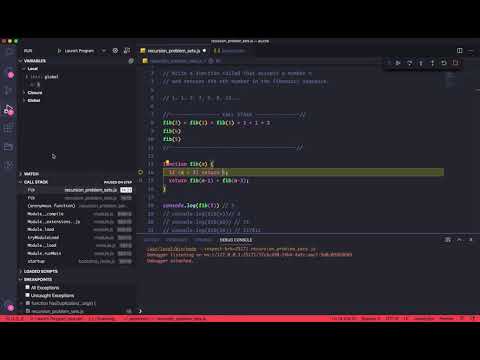 Fibonacci Sequence Recursion  Explained (JavaScript)