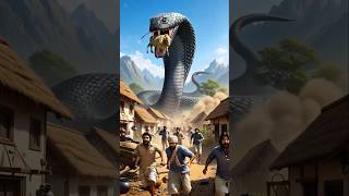 "Giant Cobra Protects the Mountain – Villagers Offer Milk | Epic 3D Snake Story in Village" #shorts