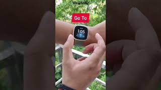 Customize Fitbit Versa 3 Long Press Button Function 😮 #shorts #wearholic #fitbit