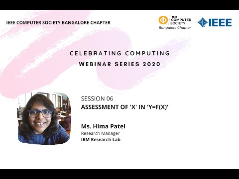 CCWS2020 - Session 05 | Assessment of 'X' in 'Y=F(X)' | Ms. Hima Patel