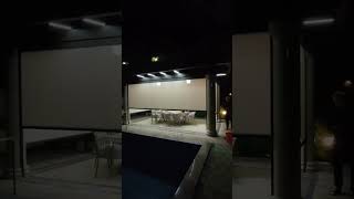 wbest pergola with side shade- in Night