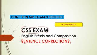 Precis and Composition 2016 Sentence Corrections