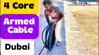 Main Cable Installation Dubai/Electrical Armed Cable 4 Core Pulling Dubai/MEP Work/Dubai Contractor