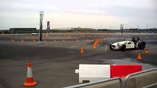 3 Caterhams cars drifting @ F1 Fanzone 2014