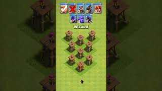9 Level 1 Archer Tower Vs Max Troops | Clash of Clans