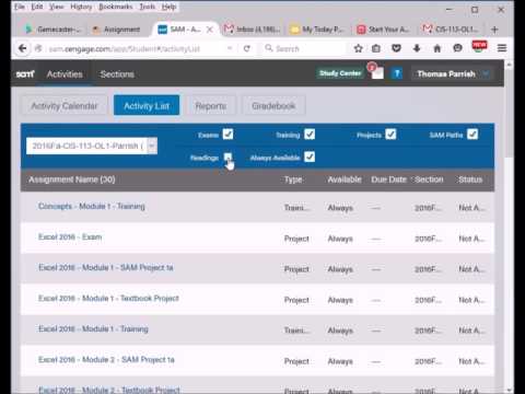 Find Your SAM assignments